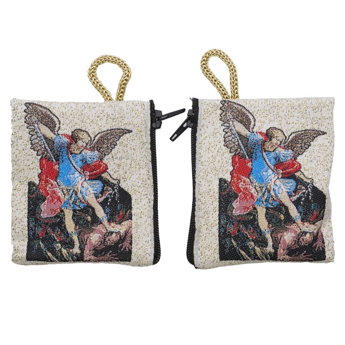 意大利念珠包-总领天使 - 6.6x7.2 cm Catholic religious art
