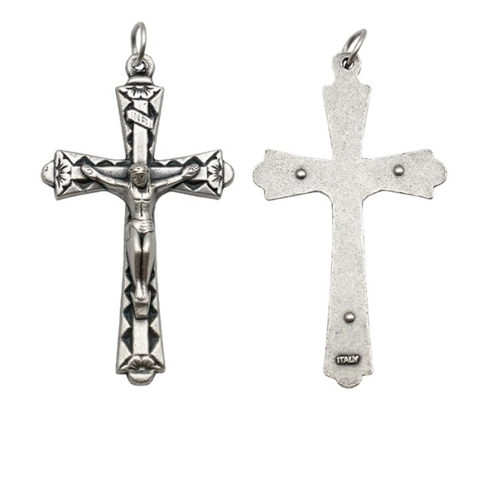 DIY十字架-念珠配件-锌合金-4.3x2.7cm Catholic religious art