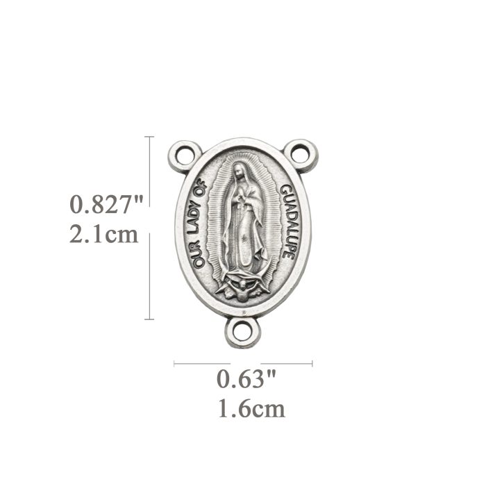 DIY三通-瓜达卢佩圣母-锌合金-2.1cm Catholic religious art