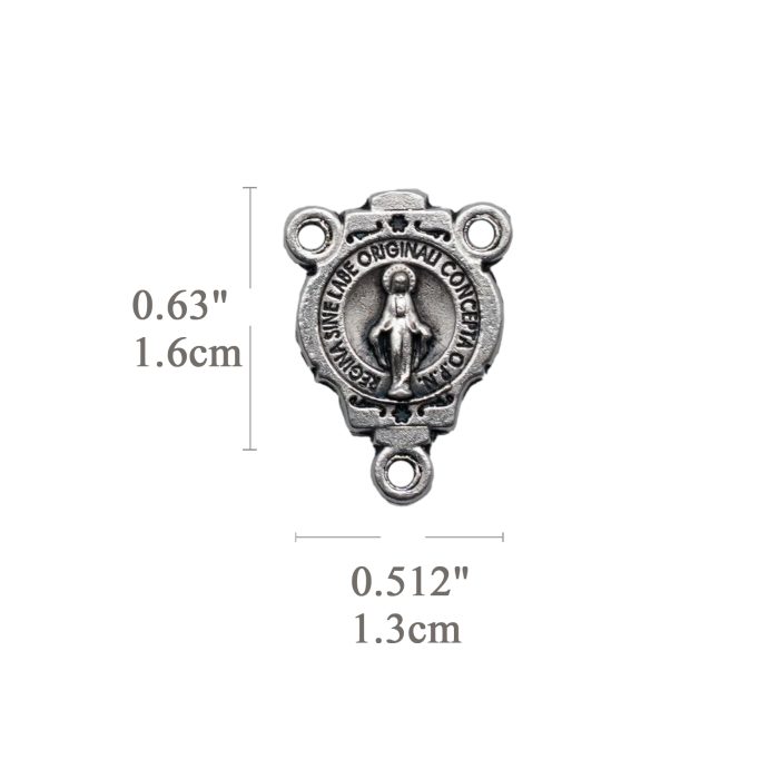 DIY三通-圣母显灵-椭圆异形设计-锌合金-1.6cm - 图片 2