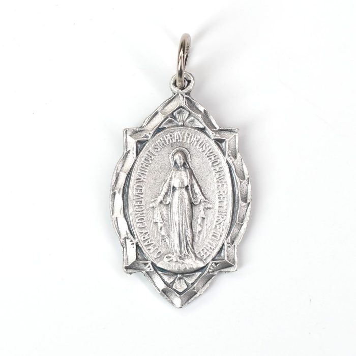 DIY小吊牌-显灵圣母-锌合金-镀JM-2.7cm Catholic religious art