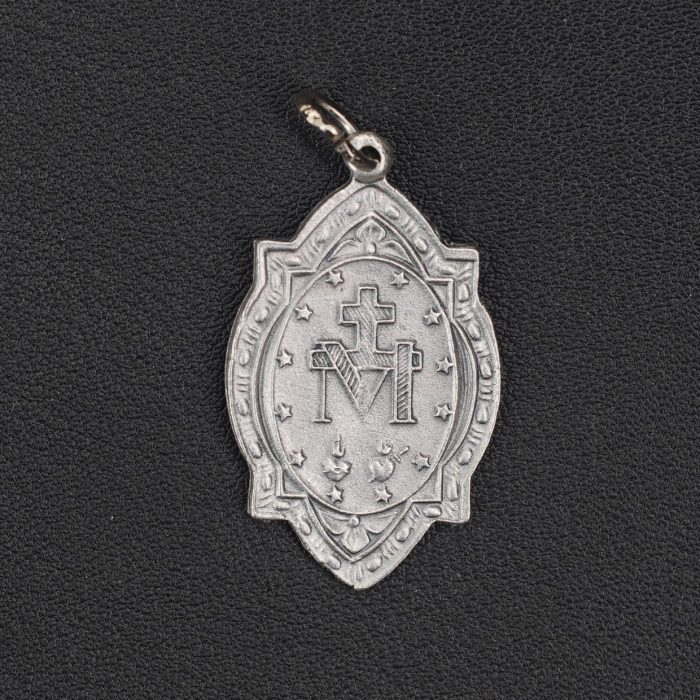 DIY小吊牌-显灵圣母-锌合金-镀JM-2.7cm Catholic religious art