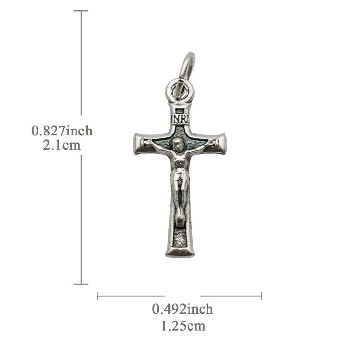 DIY十字架-沙面背景-锌合金-2.1cm Catholic religious art