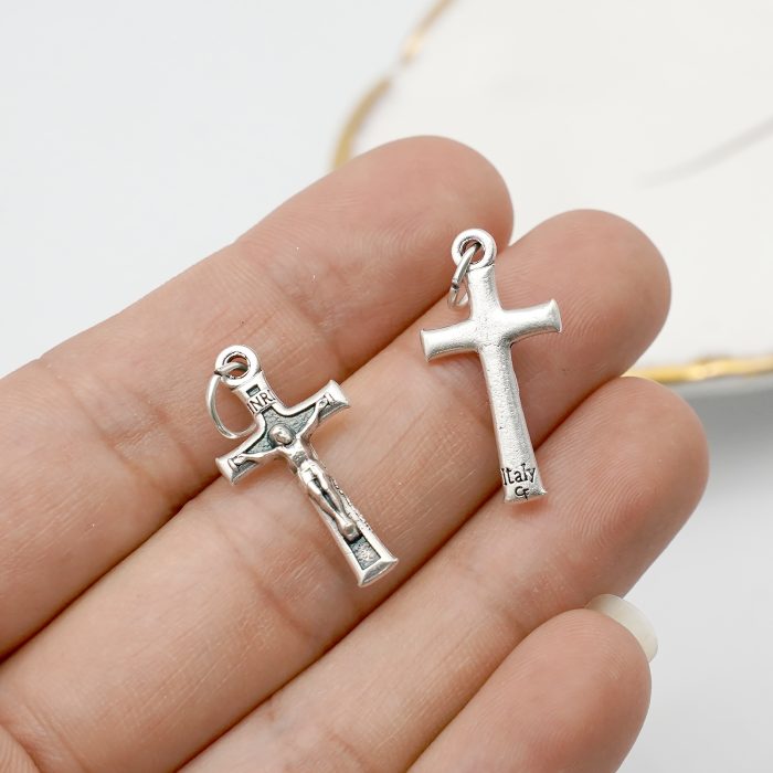 DIY十字架-沙面背景-锌合金-2.1cm Catholic religious art