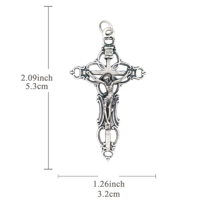 DIY十字架-锌合金-5.2x3.2cm Catholic religious art