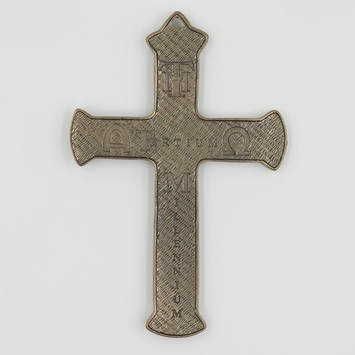 十字架-天主圣三-古铜色合金-13x8.7cm Catholic religious art