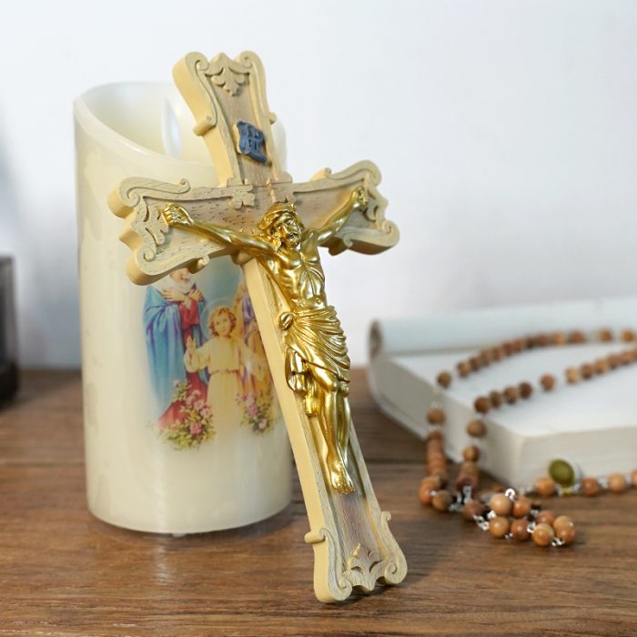 树脂十字架挂件手持-18x10.3cm Catholic religious art