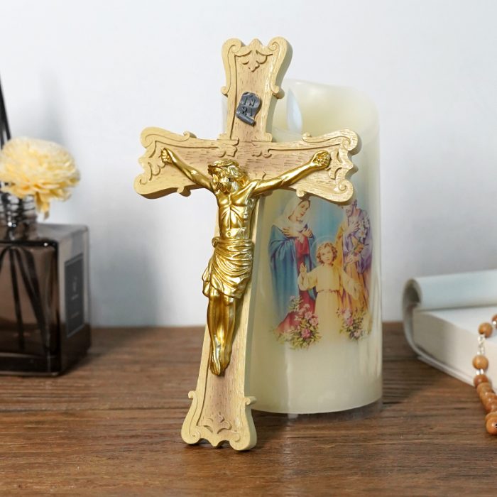 树脂十字架挂件手持-18x10.3cm Catholic religious art