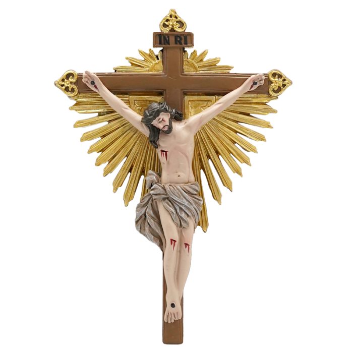 树脂十字架挂件手持-18x12.6cm Catholic religious art