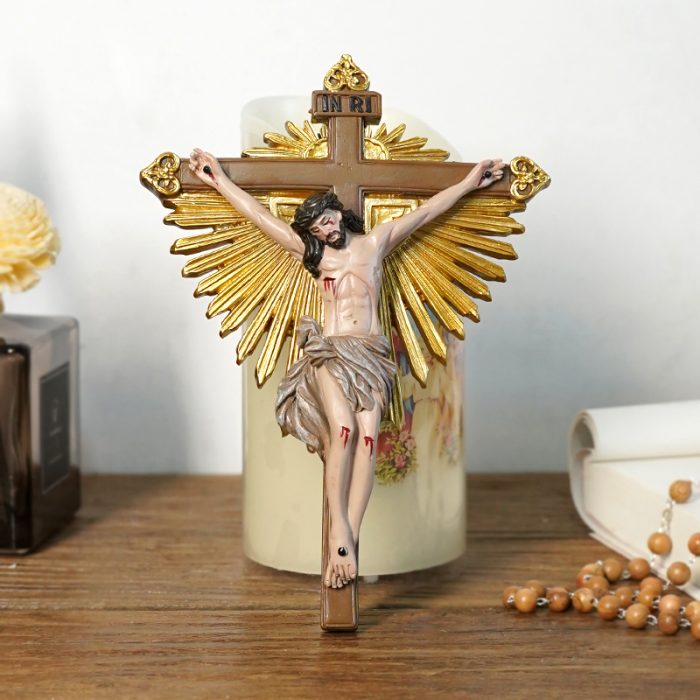 树脂十字架挂件手持-18x12.6cm Catholic religious art