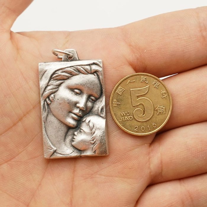 DIY小吊牌-显灵圣母-锌合金-3.0cm Catholic religious art