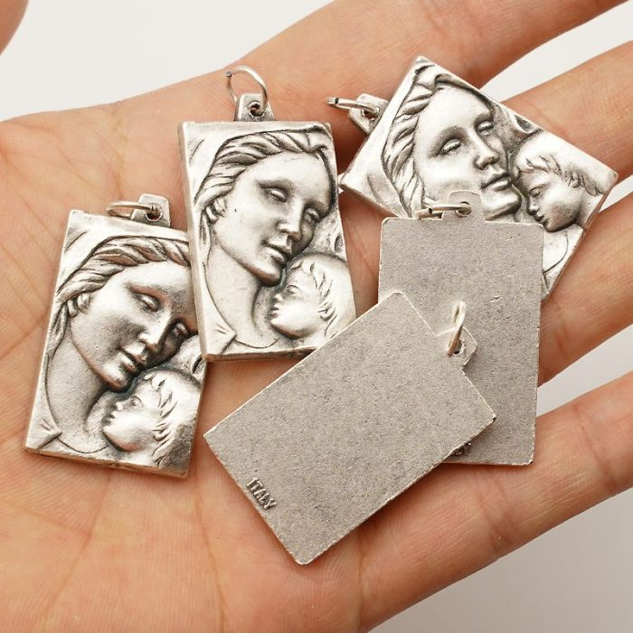 DIY小吊牌-显灵圣母-锌合金-3.0cm Catholic religious art