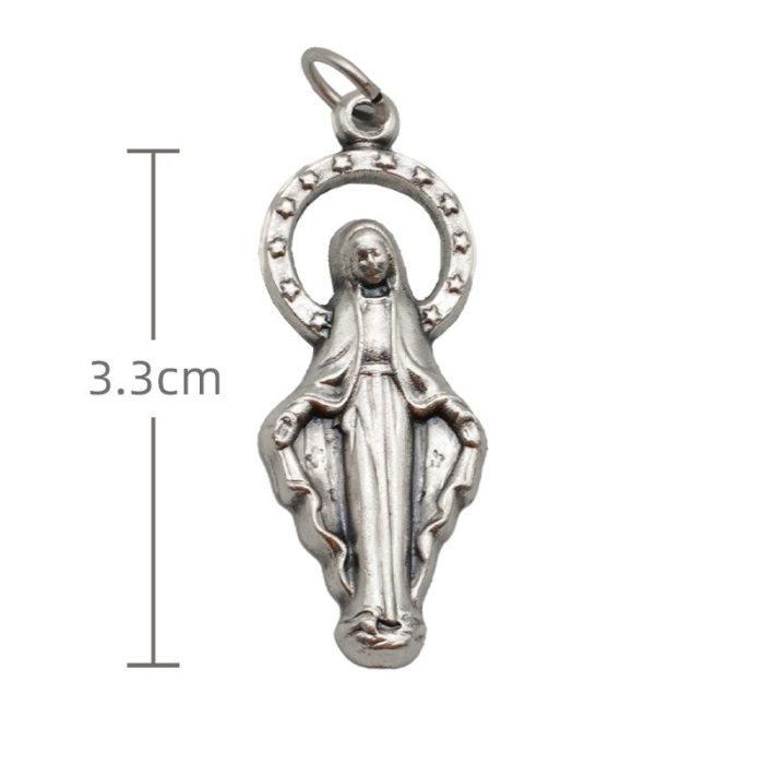 DIY小吊牌-显灵圣母-锌合金-3.3cm Catholic religious art