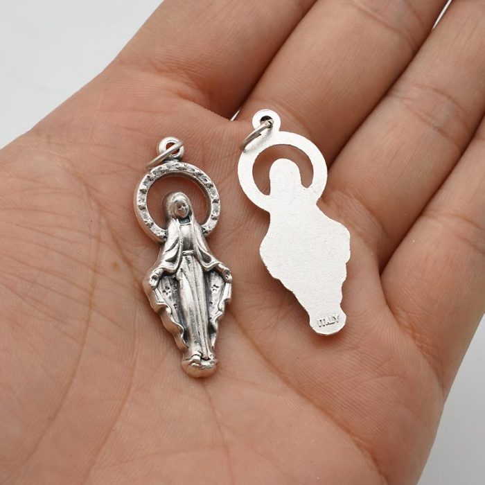 DIY小吊牌-显灵圣母-锌合金-3.3cm Catholic religious art