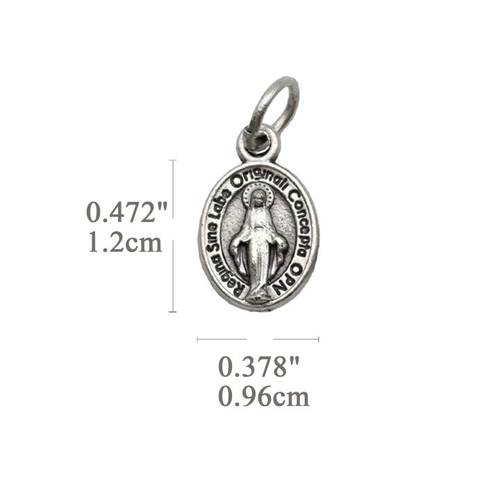 DIY小吊牌-显灵+圣速达-锌合金-1.2cm Catholic religious art