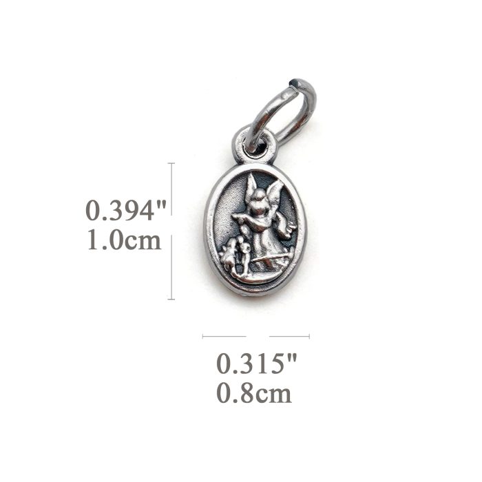 DIY小吊牌-圣弥额尔+护守天使-锌合金-1cm Catholic religious art