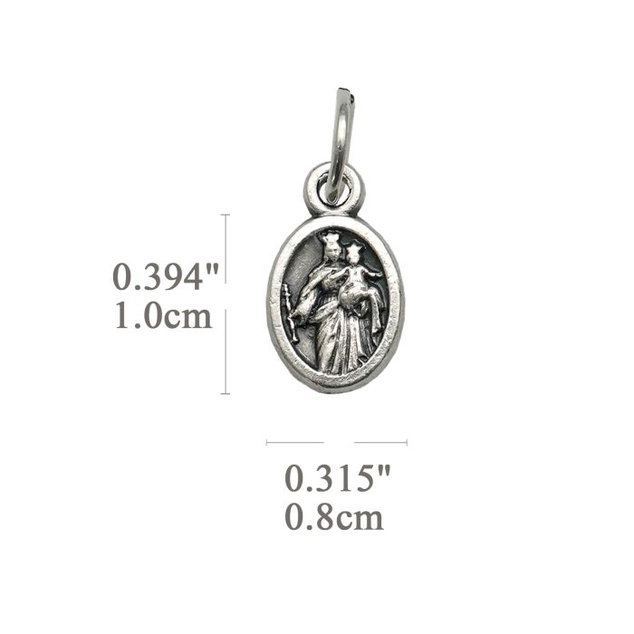 DIY小吊牌-进教之佑+鲍思高-锌合金-1cm Catholic religious art