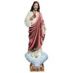 彩绘木雕-耶稣圣心（Sacred Heart of Jesus）-多尺寸