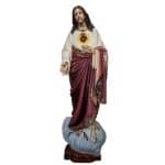 彩绘木雕-耶稣圣心（Sacred Heart of Jesus）-多尺寸