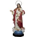 彩绘木雕-耶稣圣心（Sacred Heart of Jesus）-多尺寸