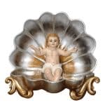 葡萄牙木雕-圣婴耶稣贝壳像