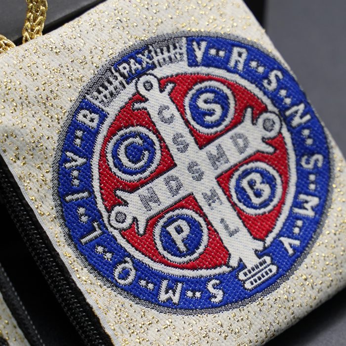 意大利念珠包-圣本笃 - 6.6x7.2 cm Catholic religious art