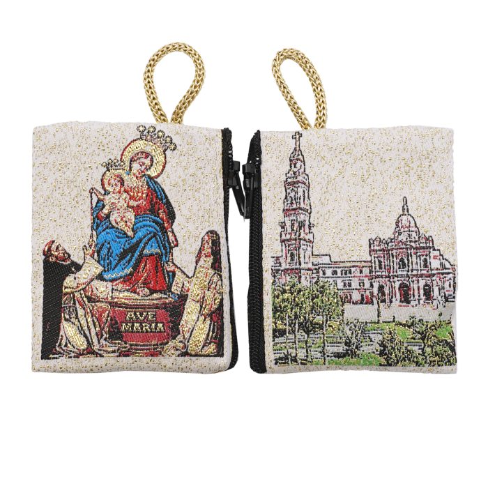 意大利念珠包-庞贝玫瑰圣母 - 6.6x7.2 cm Catholic religious art