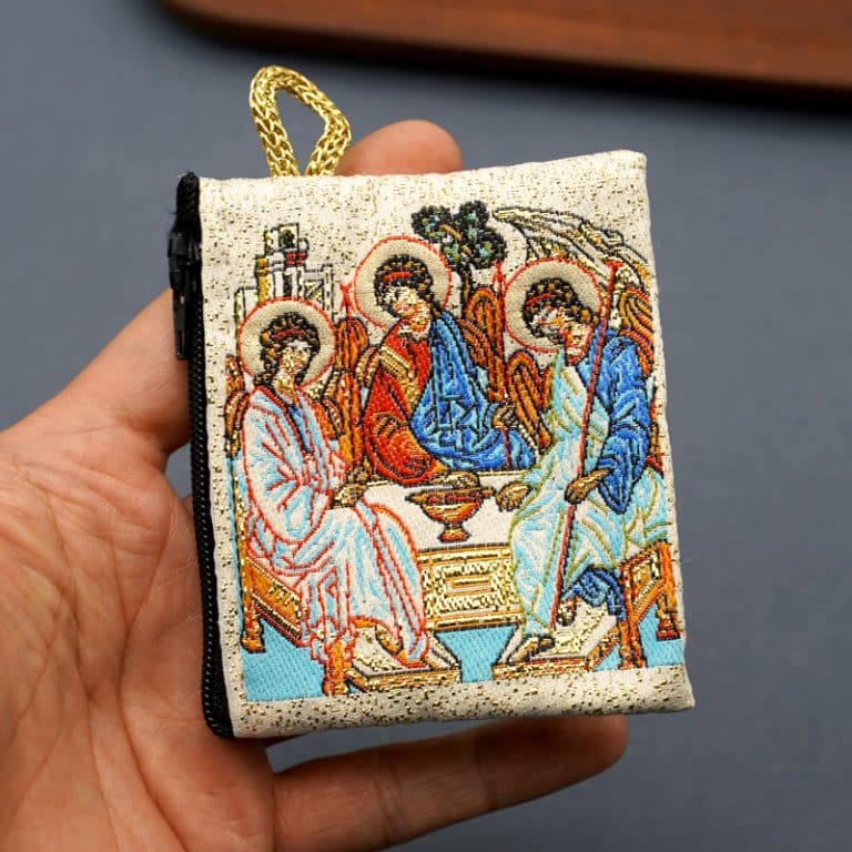 意大利念珠包-圣三 - 6.6x7.2 cm
