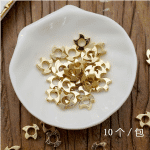 DIY珠子-鸽子-空心圈-金色-1cm-10颗/包