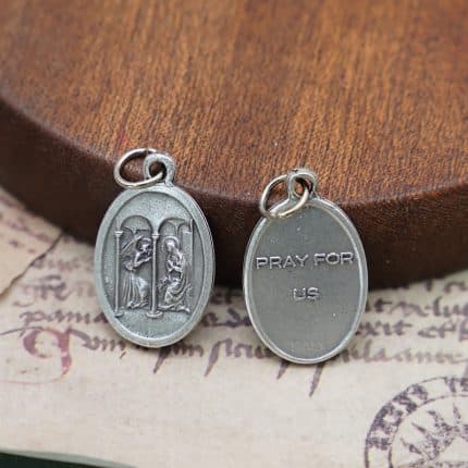 DIY小吊牌-圣母领报+字-锌合金-2.2cm