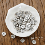 DIY珠子-圣神-锌合金-镀银-10mm-10颗/包