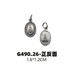 DIY小吊牌-法蒂玛圣母-锌合金-1.6cm