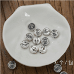 DIY珠子-圣母显灵--锌合金-银色圆形-9mm-10颗/包