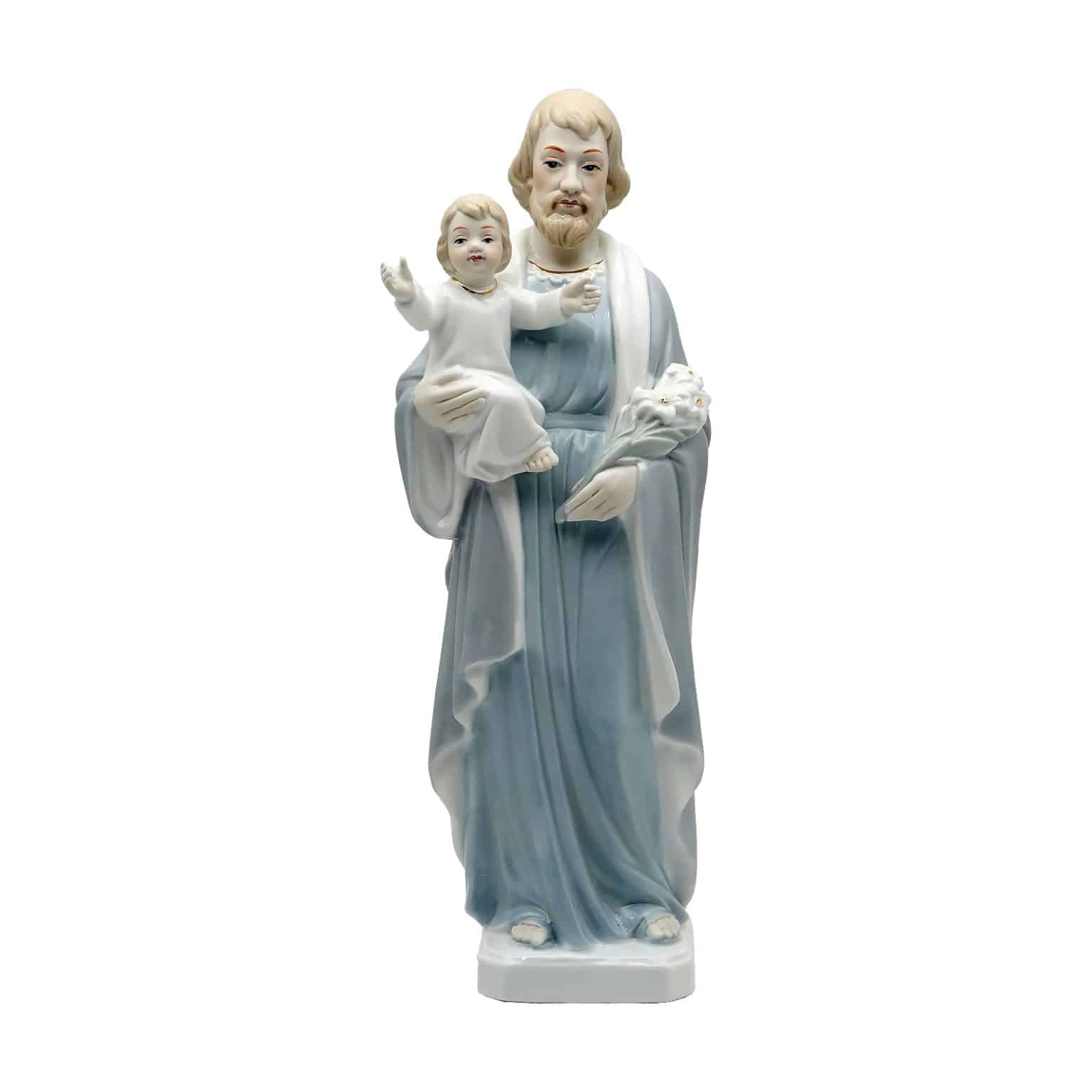 陶瓷摆件-圣若瑟抱耶稣-30cm