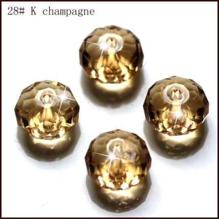 DIY珠子-算盘珠48面-28金香槟