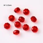 DIY珠子-车轮珠50面-06浅红4x6mm（约60颗）