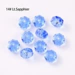 DIY珠子-车轮珠50面-14浅蓝4x6mm（约60颗）