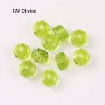 DIY珠子-车轮珠50面-17橄榄绿4x6mm（约60颗）