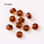 DIY珠子-车轮珠50面-22咖啡色4x6mm（约60颗）