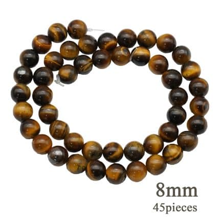 DIY珠子-虎眼石8mm（1条约45颗）