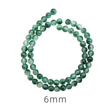 DIY珠子-水草玉髓6mm（1条约65颗）孔径约1mm