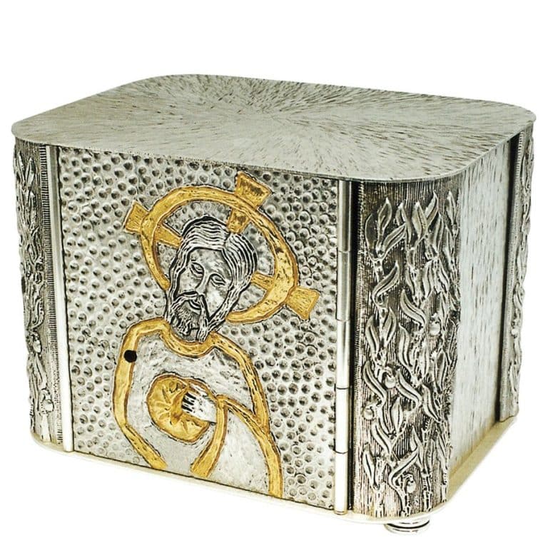 基督主题桌上圣体龛 - 31 x 22厘米，高22厘米