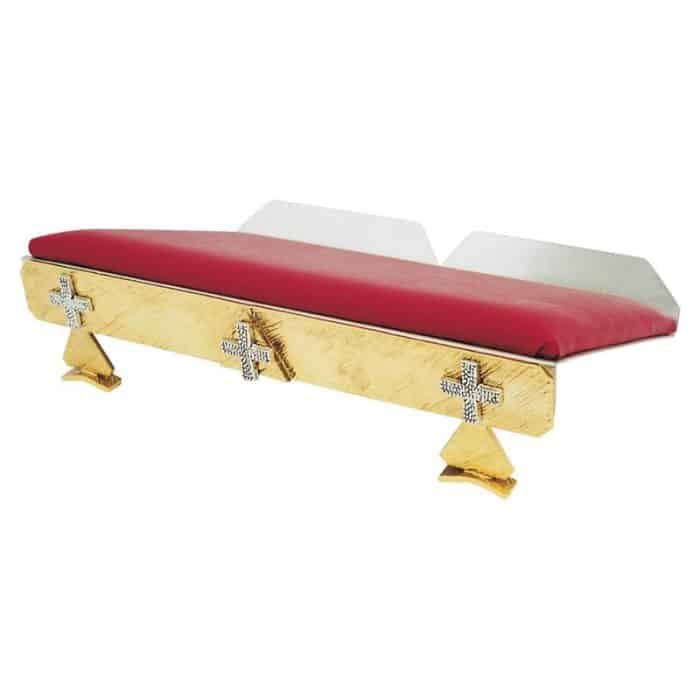 镀银十字架祭台经架 - 38 x 25厘米