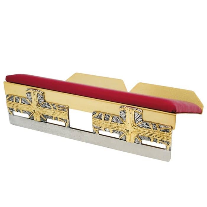 双色十字架祭台经架 - 38 x 25厘米