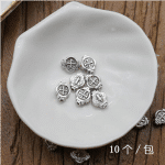 DIY珠子-本笃-锌合金-镀银-8mm-10颗/包