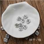 DIY珠子-圣衣-锌合金-镀银-8mm-10颗/包