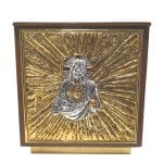 带木盒的圣体龛，门尺寸22x22厘米，内盒30x30x28厘米