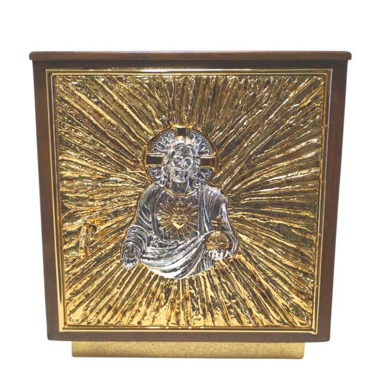 带木盒的圣体龛，门尺寸22x22厘米，内盒30x30x28厘米