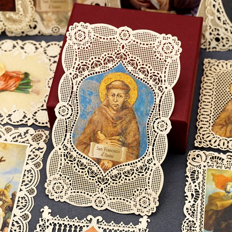蕾丝卡片-亚西西圣方济各 (St. Francis of Assisi)-7x11cm