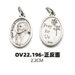DIY小吊牌-加尔各答德肋撒（印度德肋撒姆姆）-锌合金-2.2cm
